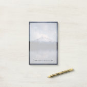 山 |オレゴン州オレゴンのフッド山ポートランド ポストイット (デスク上)