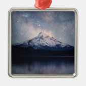 山 |オレゴン州オレゴンのフッド山ポートランド メタルオーナメント (正面)