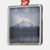 山 |オレゴン州オレゴンのフッド山ポートランド メタルオーナメント (左)