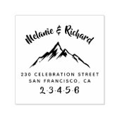 山 |カスタムウェディングの名前と差出人住所 セルフインキングスタンプ (デザイン)