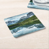 山 |カナダのロッキー、アルバータ州（カナダ） スクエアペーパーコースター (アングル)