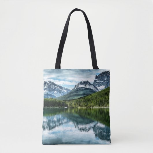 山 |カナダのロッキー、アルバータ州（カナダ） トートバッグ (正面)