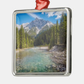山 |カナディアンロッキー州バンフ国立公園 メタルオーナメント (左)