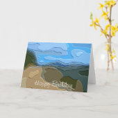 山 カード (黄色い花)