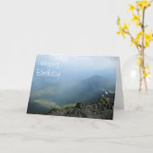 山 カード (黄色い花)