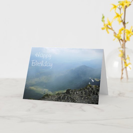 山 カード (黄色い花)