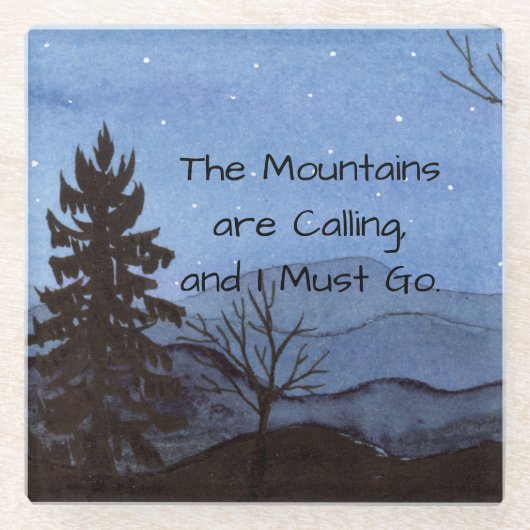 山 ガラスコースター (正面)