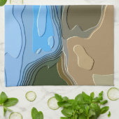 山 キッチンタオル (折り畳み)