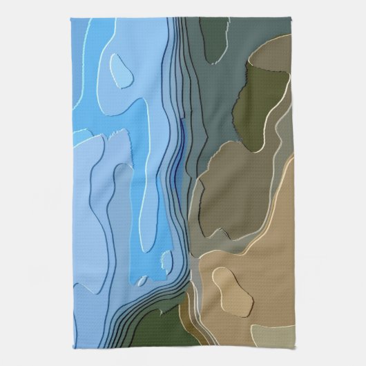 山 キッチンタオル (縦)