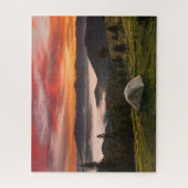 山 |キャンプ霧の日の出 ジグソーパズル (縦)