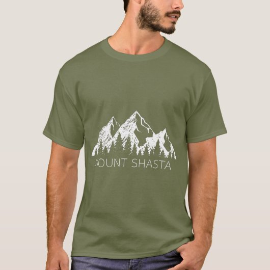 山   シャスタクールマウントシャスタウ男性へマン Tシャツ (正面)