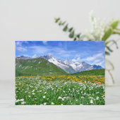 山 |スイスのアルプスバレー春 サンキューカード (スタンド正面)