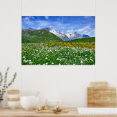 山 |スイスのアルプスバレー春 ポスター (キッチン)