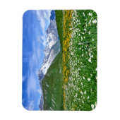 山 |スイスのアルプスバレー春 マグネット (縦)