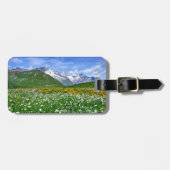 山 |スイスのアルプスバレー春 ラゲッジタグ (正面横)