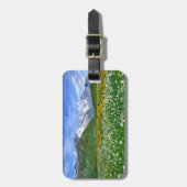 山 |スイスのアルプスバレー春 ラゲッジタグ (正面縦)