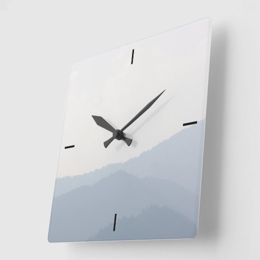 山 スクエア壁時計 (傾斜)