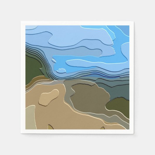 山 スタンダードカクテルナプキン (正面)