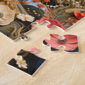 山、ストリームおよびワイルドフラワー ジグソーパズル (側面)