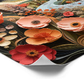 山、ストリーム、野草野外景勝地 ポスター (角)