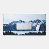 山、トウヒの森と雲 デスクマット (キーボード&マウス)