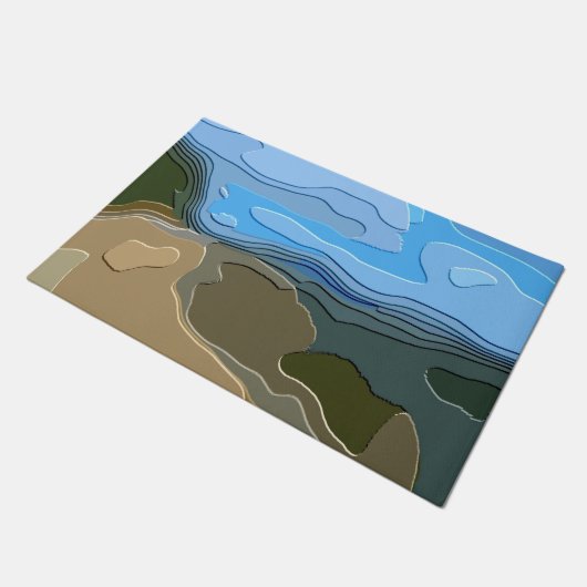 山 ドアマット (アングル)