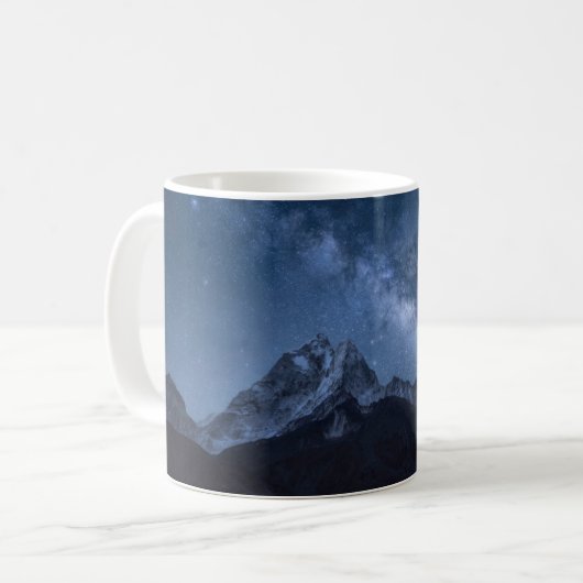 山 |ネパール，タムセルク山 コーヒーマグカップ (正面左)