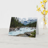 山 |バンフ国立公園アルバータ，カナダ カード (黄色い花)