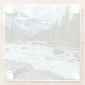 山 |バンフ国立公園アルバータ，カナダ ガラスコースター (裏面)