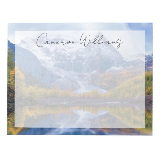 山 |ヒマラヤ山脈、中国 ノートパッド (正面)