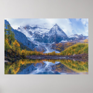 山 ヒマラヤ山脈、中国 ポスター