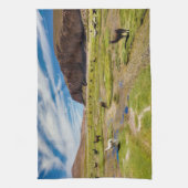 山 |ボリビア、アンデス キッチンタオル (縦)