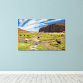 山 |ボリビア、アンデス キャンバスプリント (インサイチュ (ウッドフロア))