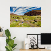 山 |ボリビア、アンデス ポスター (ホームオフィス)