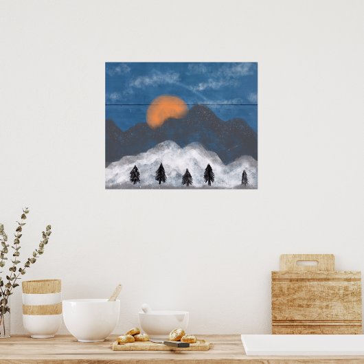 山 ポスター (キッチン)