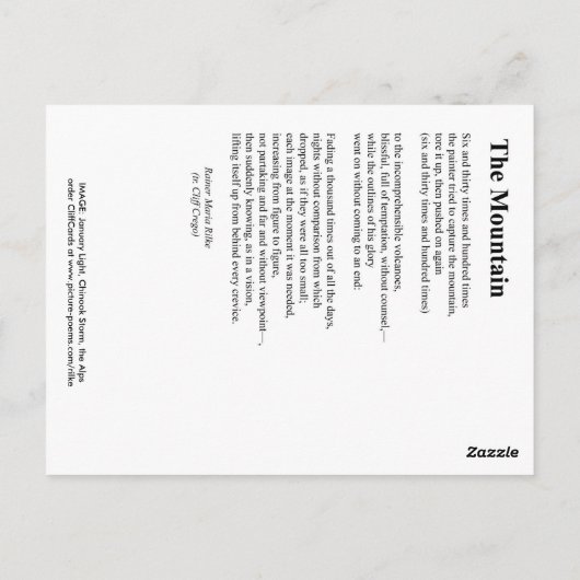 山 ポストカード (裏面)