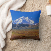 山。マッキンリーデナリ国立公園（アラスカ） クッション (ブランケット)