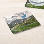 山 |モンタナ州キャビネット山脈 スクエアペーパーコースター (アングル)