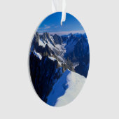 山 |モンブラン、ヨーロッパのアルプス オーナメント (正面)