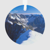 山 |モンブラン、ヨーロッパのアルプス オーナメント (裏面)