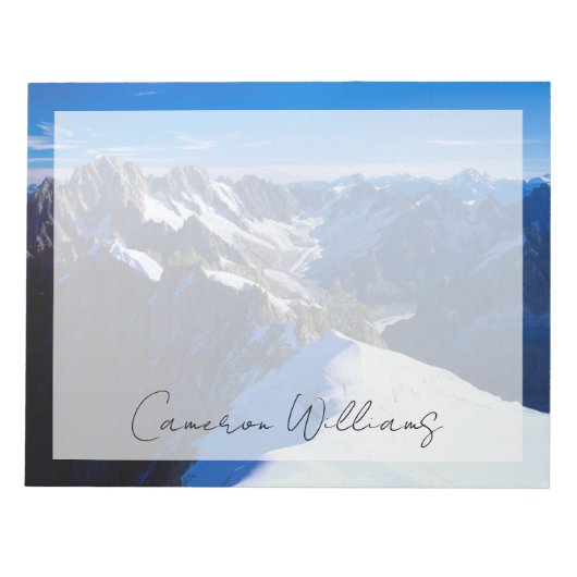 山 |モンブラン、ヨーロッパのアルプス ノートパッド (正面)