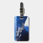 山 |モンブラン、ヨーロッパのアルプス ラゲッジタグ (正面縦)