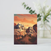 山・ラシュモアの壮大な姿を目撃#12 ポストカード (スタンド正面)