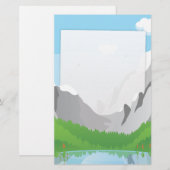 山 便箋 (正面/裏面)