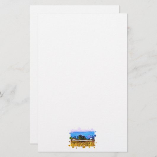 山 便箋 (正面/裏面)