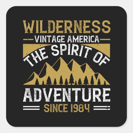 山 – 冒険の精神 スクエアシール (正面)