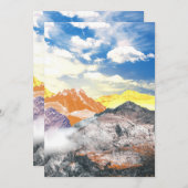 山（写真モンタージュ） 1 サンキューカード (正面/裏面)