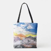 山（写真モンタージュ） 1 トートバッグ (裏面)