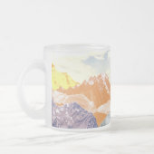 山(写真モンタージュ) 1 フロストグラスマグカップ (左)