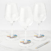 山（写真モンタージュ） 1 ワイングラスタグ (セット)